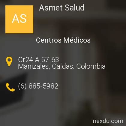 asmet salud manizales citas|Asmet Salud en Manizales